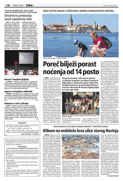 Glas Istre: četvrtak, 3. kolovoz 2017. - stranica 14