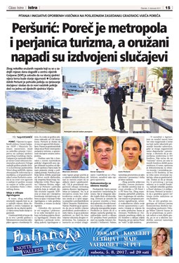 Glas Istre: četvrtak, 3. kolovoz 2017. - stranica 15