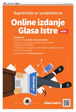 Glas Istre: nedjelja, 29. listopad 2017. - stranica 40