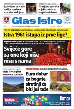 Glas Istre: četvrtak, 2. studeni 2017.