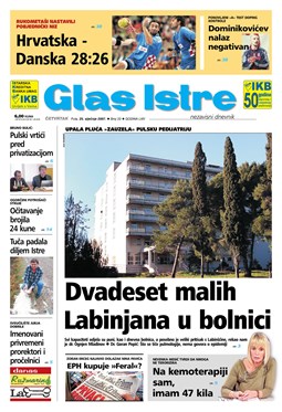 Glas Istre: četvrtak, 25. siječanj 2007.