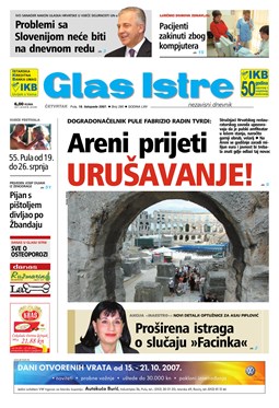 Glas Istre: četvrtak, 18. listopad 2007.