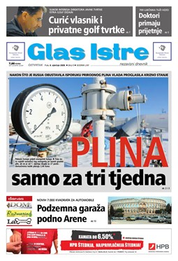 Glas Istre: četvrtak, 8. siječanj 2009.
