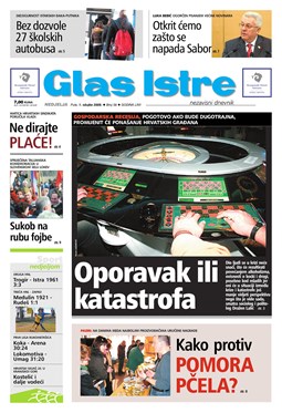Glas Istre: nedjelja, 1. ožujak 2009.