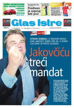 Glas Istre: ponedjeljak, 1. lipanj 2009.