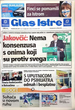 Glas Istre: ponedjeljak, 14. veljača 2011.