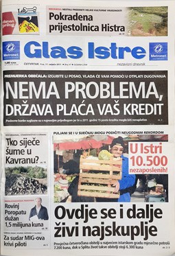 Glas Istre: četvrtak, 17. veljača 2011.