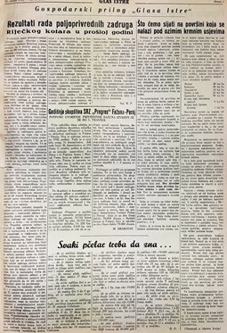 Glas Istre: subota, 21. ožujak 1953. - stranica 3