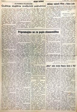 Glas Istre: subota, 7. ožujak 1953.
