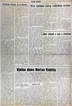 Glas Istre: subota, 18. travanj 1953.