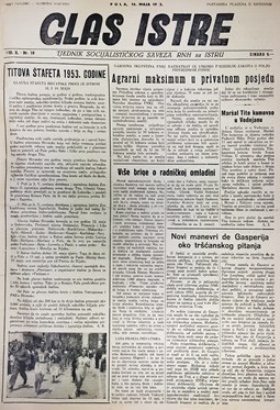 Glas Istre: subota, 16. svibanj 1953.