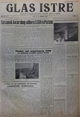 Glas Istre: petak, 14. siječanj 1955.