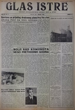 Glas Istre: petak, 25. ožujak 1955.