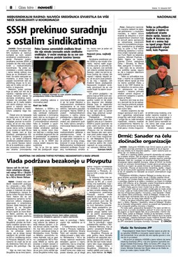Glas Istre: srijeda, 10. listopad 2007. - stranica 8