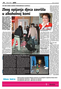Glas Istre: četvrtak, 10. siječanj 2008. - stranica 16