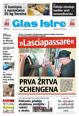 Glas Istre: četvrtak, 17. siječanj 2008.