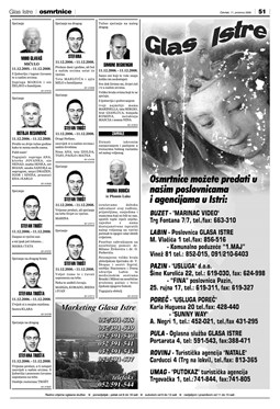 Glas Istre: četvrtak, 11. prosinac 2008. - stranica 51