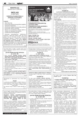 Glas Istre: srijeda, 12. travanj 2006. - stranica 40