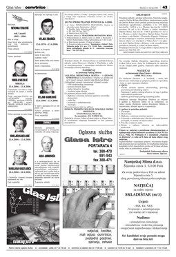 Glas Istre: četvrtak, 13. travanj 2006. - stranica 43