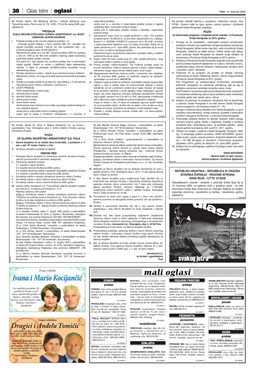 Glas Istre: petak, 14. kolovoz 2009. - stranica 38