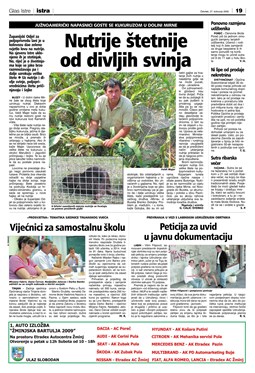 Glas Istre: četvrtak, 27. kolovoz 2009. - stranica 19