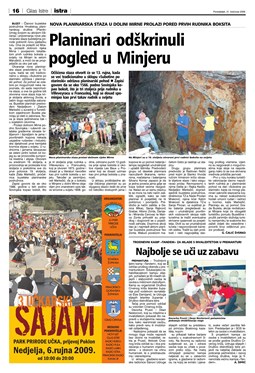 Glas Istre: ponedjeljak, 31. kolovoz 2009. - stranica 16