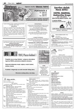 Glas Istre: petak, 18. prosinac 2009. - stranica 40