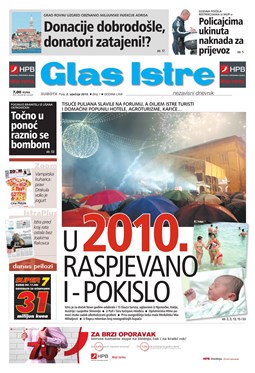 Glas Istre: subota, 2. siječanj 2010.