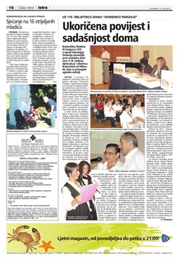 Glas Istre: ponedjeljak, 13. rujan 2010. - stranica 16