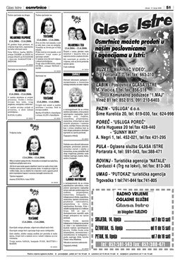 Glas Istre: utorak, 13. lipanj 2006. - stranica 51