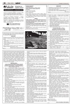 Glas Istre: ponedjeljak, 29. studeni 2010. - stranica 38