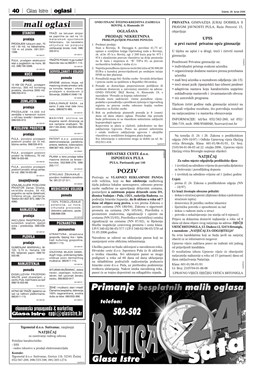 Glas Istre: srijeda, 28. lipanj 2006. - stranica 40