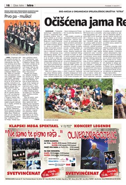 Glas Istre: ponedjeljak, 13. lipanj 2011. - stranica 16