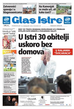 Glas Istre: ponedjeljak, 8. kolovoz 2011.