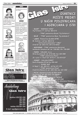 Glas Istre: četvrtak, 6. listopad 2011. - stranica 51
