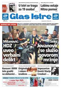 Glas Istre: subota, 22. listopad 2011.