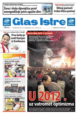Glas Istre: ponedjeljak, 2. siječanj 2012.